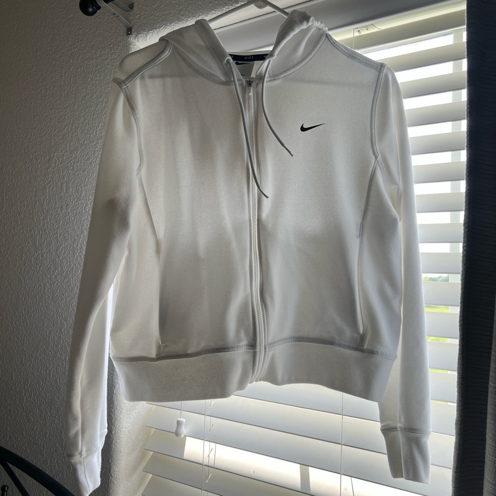 Nike Women's Classic White Zip-Up Hoodie
